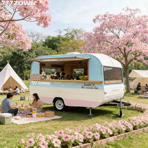2026 Popular Electric Mobile Kitchen Truck Full Equipped Catering <b>Trailer</b> Stainless Steel Food Cart for Commercial Outdoor Use - Product Image 1