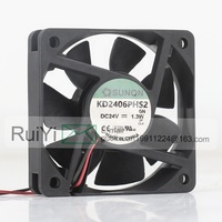 Sunon 5V 12V 48V DC 24V 1.3W AC EC 6015 60X60X15MM 6CM Double roulement à billes silencieux 2 fils KD2406PHS2 ventilateur de refroidissement