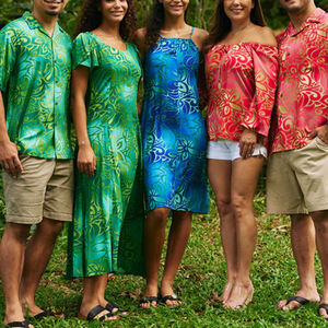 الشركة المصنعة ، فستان شاطئ رايون مخصص طباعة الأزهار تنفس اللباس هاواي - Product Image 1