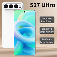 Smartphone 5G S27 Ultra Économique 16 Go + 1 To Écran 7,3 pouces Appareil Photo 108 MP Batterie 8800 mAh Android 16 Téléphone Portable Débloqué Vente en Gros