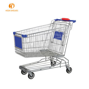ยุโรปสไตล์ขายส่งโครเมี่ยมโลหะซูเปอร์มาร์เก็ตรถเข็นรถเข็น - Product Image 4