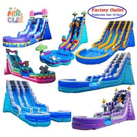 Toboggans de parc aquatique gonflables personnalisés pour adultes, structure de jeu aquatique commerciale géante pour parc d'attractions, prix de gros