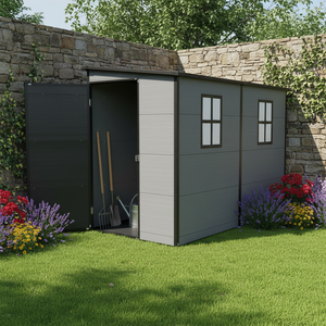 <span class=keywords><strong>Abri</strong></span> <span class=keywords><strong>de</strong></span> <span class=keywords><strong>jardin</strong></span> anti-rongeurs à porte simple en résine plastique avec 2 fenêtres - Product Image 1