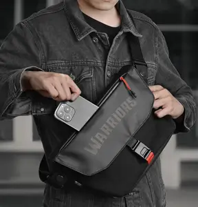 Tas selempang kurir tahan air Unisex, tas dada kustom kualitas tinggi dengan kapasitas besar