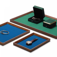 Accessoires de présentation de bijoux en bois avec logo personnalisé, plaques de rangement pour bagues et colliers, plateaux de présentation de bijoux