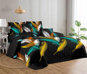 Prezzo a buon mercato 3 pezzi di alta qualità completamente trapuntato ricamo trapunta set di biancheria da letto coloful set di trapunte di lusso eco-friendly lenzuolo - Product Image 1