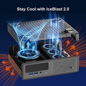 มินิพีซีเกมมิ่ง Core Ultra 7 165H DDR5 แรม 96GB แลน 2x2.5G รองรับจอแสดงผล 4K สี่จอ RTX 5050 8G รองรับ Win11 Core Ultra 7-165H Ultr - Product Image 5