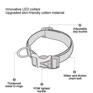 Collares LED de seguridad nocturna para mascotas, Collar de perro con Luz elegante para perros grandes, medianos y pequeños, Collar para mascotas - Product Image 5