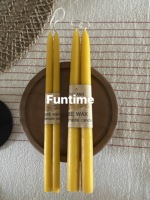 En gros, Bougie pilier sans flamme en forme de fleur de lys, en cire d'abeille naturelle et imitation cire, avec support en métal et bois, pour éclairage et décoration, et allumettes.