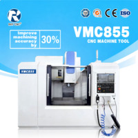 Centre d'usinage vertical haute précision VMC855 3 axes |   Fraiseuse CNC FANUC BT40 8000 tr/min pour pièces métalliques