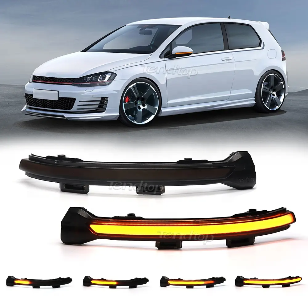 Flaşör dikiz aynası LED dinamik dönüş sinyal ışıkları Volkswagen VW Golf 7 için 7.5 GTI Jetta MK7 Touran dizisi göstergeleri lambalar