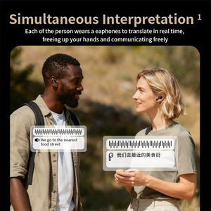Casque de traduction V19 Casque de conférence d'interprétation simultanée en temps réel Traducteur de voyage de traduction multilingue - Product Image 5