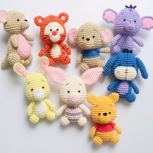 100% hecho a mano bebé ganchillo <span class=keywords><strong>Amigurumi</strong></span> Mini <span class=keywords><strong>bosque</strong></span> Animal relleno pequeño juguete hecho a mano - Product Image 5
