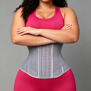 Ceinture de maintien sportive en maille de nylon antibactérienne à 15 baleines, avec deux sangles de compression robustes pour le contrôle du ventre - Product Image 3