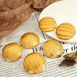 Gold Round Earrings Findings <b>Titanium</b> Steel For Earring Making Women Jewelry Components Geometric Shape EH551 EH552 EH553 - Product Image 1