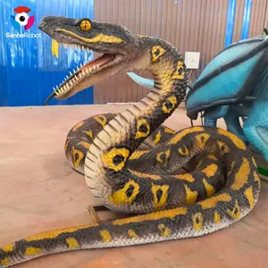 Tamanho grande 12M Python Cobra Modelo de Simulação De Animais de Borracha de Silicone Fábrica