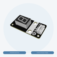 Modul Tampilan LED Tujuh Segmen Satu Digit 0 56 Inci Kontrol Serial Titik Desimal Untuk Penghitung Waktu Arduino