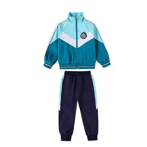 Primavera classica e autunno uniforme scolastica tuta sportiva di abbigliamento per bambini set da 3 a 12 anni, abbigliamento sportivo per bambini per la scuola