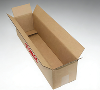 Gewöhnlicher Blanko-Einzelwand-Wellpappen-Transportverpackungskarton mit Prägung, UV-Beschichtung, Abbaubar, Anpassbar, Langer Karton