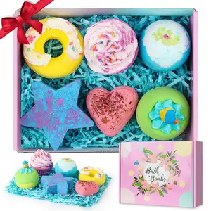 Wholesale Private Label Supplies Bubble Bath Bomb Aromatherapy Spa Gift Set Natural Organic Bath Bombs Balls Packaging