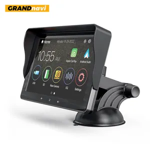 Grandnavi वायरलेस CarPlay मॉनिटर एंड्रॉयड ऑटो कार MP5 प्लेयर एफएम संचरण के लिए औक्स केबल यूएसबी मीडिया यूनिवर्सल कार