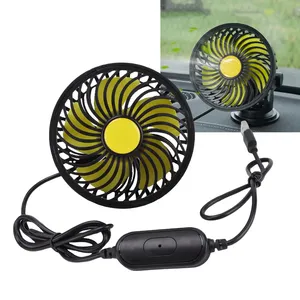 מאוורר רכב <span class=keywords><strong>12V</strong></span> 6 אינץ' עם חיבור USB, סיבוב 360 מעלות, למשענת ראש אחורית ולזרימת אוויר - Product Image 1