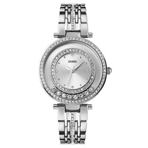 Montre de luxe pour femmes d'affaires Skmei 1740, verre exquis, incrustation de diamants d'eau, perle roulante créative, pointeur à quartz de loisirs - Product Image 2