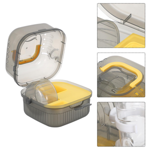 Cage à hamster multifonctionnelle transparente noire pour l'extérieur, portable et sur roulettes - Product Image 6