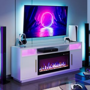 Thương mại lớp 70 "TV đứng + Lò sưởi Combo RGB đồng bộ hóa chiếu sáng 200k đánh lửa kiểm tra pre-khoan gắn lỗ - Product Image 3