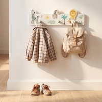 Crochets décoratifs en bois pour enfants ANA 2026, crochets muraux à percer, multi-usages pour vêtements et portes d'armoires