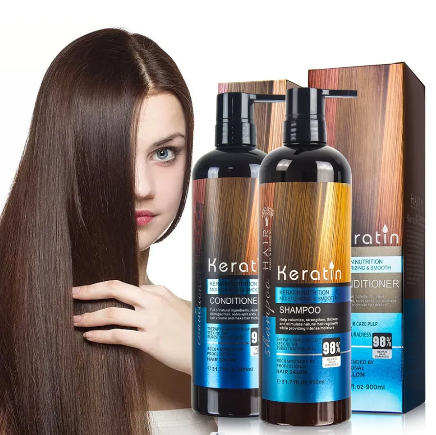 Wholesale Private Label Keratin Hair Care Set Protein Natural Shampoo And Conditioner For Women