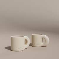Tasses à café et à thé en céramique modernes et personnalisées C&H, style nordique, émaillées de couleurs