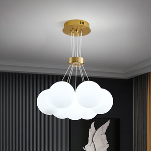 Colorful Bionic Planet Chandelier Nordic Creative Led multicolor Glass Ball Pendant <b>Light</b> <b>for</b> kids <b>room</b> living <b>room</b> - Product Image 5