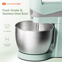 Robot culinaire multifonction 3-en-1 CANXIN pour pâtisserie, batteur sur socle pour pâte, café, œufs et mélangeur de gâteaux