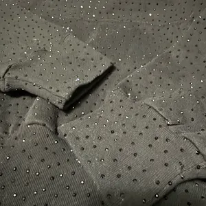 Sudadera con Capucha de Felpa Francesa con Estampado de Diamantes de Imitación VVS, Estilo Urbano, para Hombre, Disponible en Stock, Entrega Rápida en 3 Días - Product Image 4