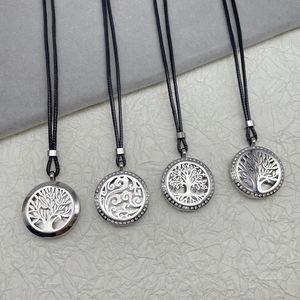 <span class=keywords><strong>2026</strong></span> 스테인리스 스틸 트렌디 생명의 나무 펜던트 기하학적 아로마테라피 에센셜 오일 디퓨저 목걸이 결혼식 및 파티용 - Product Image 1