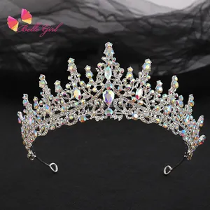 BELLEWORLD 17 colors beauty birthday party tiaras and crowns bride rhinestone wedding tiara bridal crown for queens