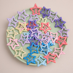 Pasador de Pelo Infantil con Forma de Estrella de Cinco Puntas, <span class=keywords><strong>Color</strong></span> Caramelo, 3 cm, para Fijar el Cabello Roto o las Flequillos - Product Image 4