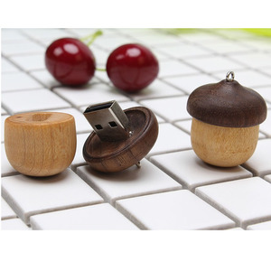 Groß Niedlich Mutter Mini Usb Stick Holz Usb 2.0 3,0-Stick Holz Acorn-Stick Form 2 GB, 4 GB, 8 GB, 16 GB, 32 GB, 64GB Mit Logo - Product Image 4