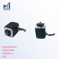 Moteur pas à pas hybride carré NEMA8 20 mm 2 phases 1,8 degré certifié ROHS avec contrôle de puissance CC et 4 fils pour imprimante 3D