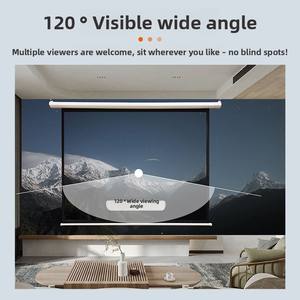 Pantalla de Proyección Eléctrica para el Hogar, Cortina de Proyección Integrada para Cine en Casa, 150 Pulgadas, Fibra de Vidrio Blanca - Product Image 3