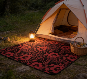 Tapis d'extérieur écologique et durable, portable, imperméable, résistant à l'humidité, élégant, pour le camping, la plage et les voyages - Product Image 6