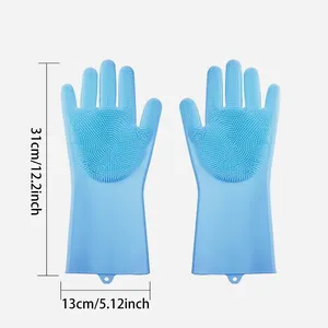 Toilettage pour animaux de compagnie gants de nettoyage chien bain shampooing épurateur <span class=keywords><strong>magique</strong></span> vaisselle éponge silicone <span class=keywords><strong>épilation</strong></span> - Product Image 3
