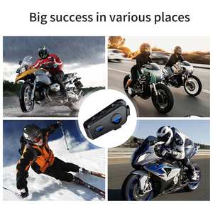 Fabricación de auriculares Bluetooth para motocicleta, batería de 1000mAh, 70 horas, Bluetooth 5,3, casco deportivo, auriculares con micrófono - Product Image 5