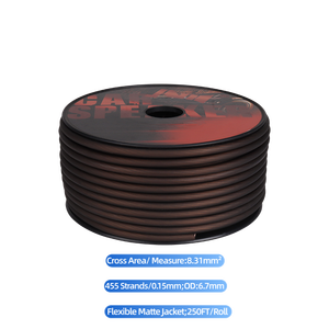 नए 8 गेज ccccccca कार पावर केबल 455 स्ट्रैंड रॉड 6.7 मिमी प्रीमियम फैक्टरी सबवूफर और एम्पलीफायर के लिए - Product Image 2