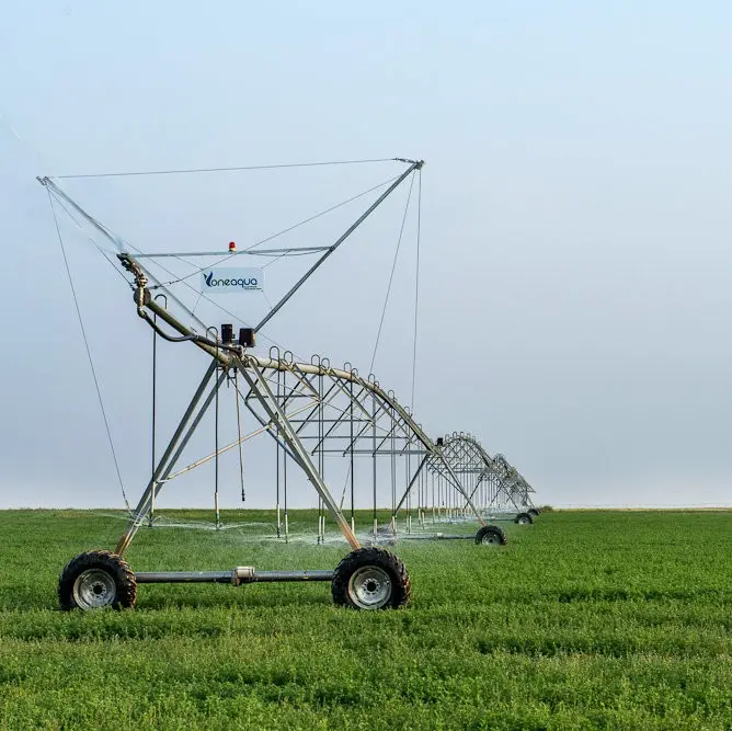 HTbauer Aquaspin Center Pivot Irrigation System Machine para grandes áreas Cornfield Jinan Shandong