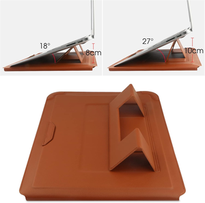 Étui pour <span class=keywords><strong>ordinateur</strong></span> <span class=keywords><strong>portable</strong></span> multifonctionnel 3 en 1 personnalisé, tapis de bureau pour <span class=keywords><strong>ordinateur</strong></span> <span class=keywords><strong>portable</strong></span> / tapis de souris, 13 à 16 pouces, étui pour <span class=keywords><strong>ordinateur</strong></span> <span class=keywords><strong>portable</strong></span> en cuir PU avec support - Product Image 4