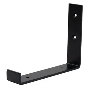 Custom Made Furniture Kitchen Durable 8 In. Black J Steel Shelf Bracket