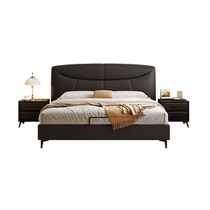 Base de Cama Tapizada Minimalista Italiana con Plataforma, Láminas de Madera de Pino Resistentes, Cama con Almacenamiento y Elevación a Gas S06 - Product Image 2