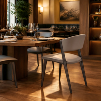 Silla de Comedor Personalizada, Color Estable, Duradera, Tapizada, con Respaldo de Mimbre, Asiento de Cuero, Muebles Modernos para el Hogar y Hoteles